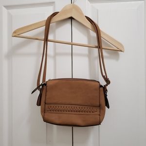 Mia & Luca | Brown Faux Leather Crossbody Purse